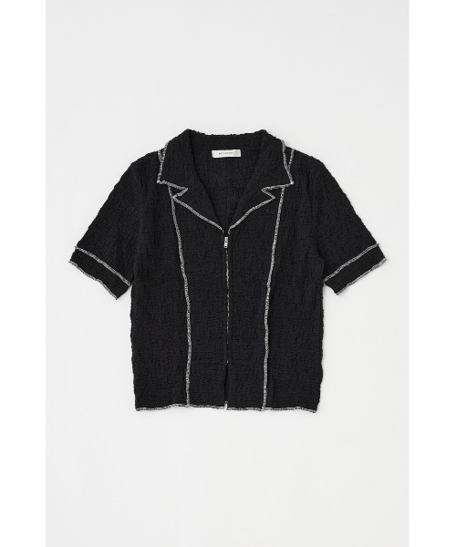 MOUSSY（マウジー）の「BICOLOR LINE ZIP ブラウス（シャツ/ブラウス・レディース・オフホワイト/ブラック/ネイビー・FREE）」の7枚目の写真