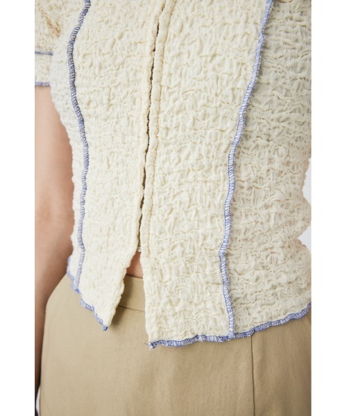 MOUSSY（マウジー）の「BICOLOR LINE ZIP ブラウス（シャツ/ブラウス・レディース・オフホワイト/ブラック/ネイビー・FREE）」の13枚目の写真