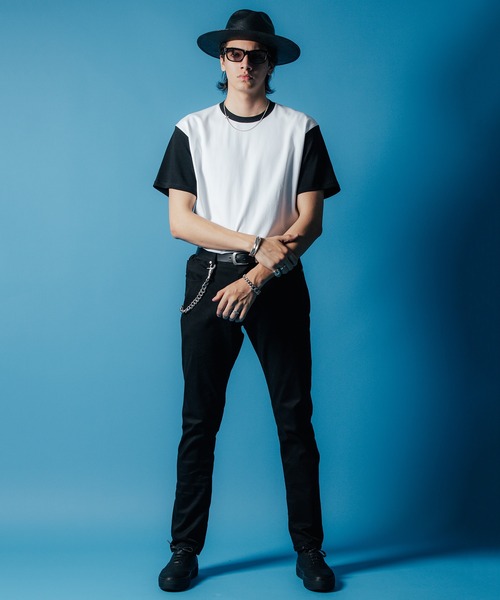 CRIMIE（クライミー）の「MOTO SHORT SLEEVE T SHIRT / 袖配色 モーターサイクル Tシャツ（Tシャツ/カットソー・メンズ・ブラック/ヘザーグレー/ホワイト・XL/L/M/S/XXL）」の9枚目の写真