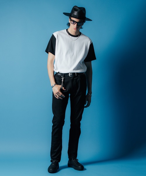 CRIMIE（クライミー）の「MOTO SHORT SLEEVE T SHIRT / 袖配色 モーターサイクル Tシャツ（Tシャツ/カットソー・メンズ・ブラック/ヘザーグレー/ホワイト・XL/L/M/S/XXL）」の10枚目の写真
