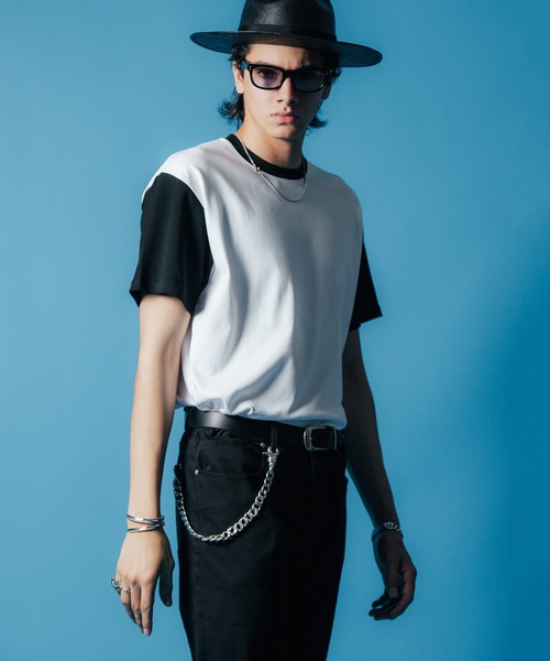 CRIMIE（クライミー）の「MOTO SHORT SLEEVE T SHIRT / 袖配色 モーターサイクル Tシャツ（Tシャツ/カットソー・メンズ・ブラック/ヘザーグレー/ホワイト・XL/L/M/S/XXL）」の12枚目の写真
