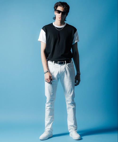 CRIMIE（クライミー）の「MOTO SHORT SLEEVE T SHIRT / 袖配色 モーターサイクル Tシャツ（Tシャツ/カットソー・メンズ・ブラック/ヘザーグレー/ホワイト・XL/L/M/S/XXL）」の13枚目の写真