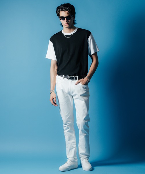 CRIMIE（クライミー）の「MOTO SHORT SLEEVE T SHIRT / 袖配色 モーターサイクル Tシャツ（Tシャツ/カットソー・メンズ・ブラック/ヘザーグレー/ホワイト・XL/L/M/S/XXL）」の15枚目の写真