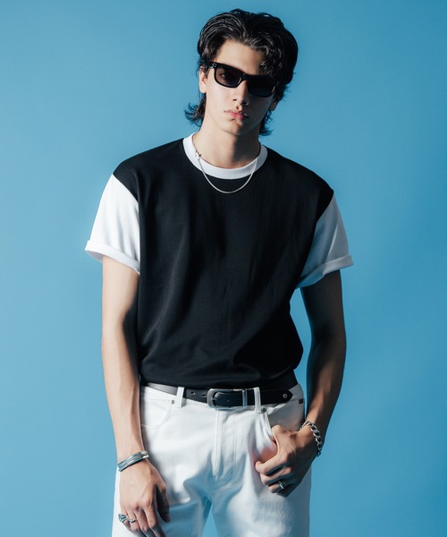CRIMIE（クライミー）の「MOTO SHORT SLEEVE T SHIRT / 袖配色 モーターサイクル Tシャツ（Tシャツ/カットソー・メンズ・ブラック/ヘザーグレー/ホワイト・XL/L/M/S/XXL）」の18枚目の写真