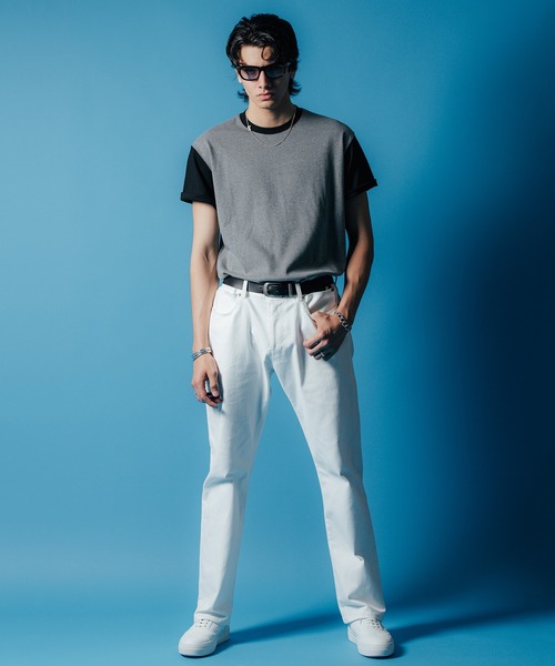 CRIMIE（クライミー）の「MOTO SHORT SLEEVE T SHIRT / 袖配色 モーターサイクル Tシャツ（Tシャツ/カットソー・メンズ・ブラック/ヘザーグレー/ホワイト・XL/L/M/S/XXL）」の22枚目の写真