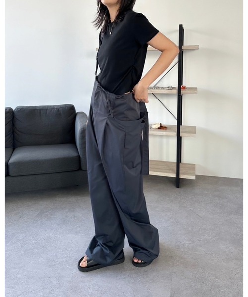 HANNE(アン)の「サイドギャザーTEE(Tシャツ/カットソー・レディース・ホワイト/ブラック・FREE)」の7枚目の写真