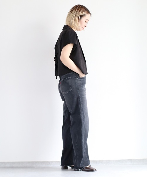 cepo(セポ)の「接触冷感・UVカット リメイクICEデニムカーブパンツ(デニムパンツ・レディース・ブラック/グレー・S/M/L)」の18枚目の写真