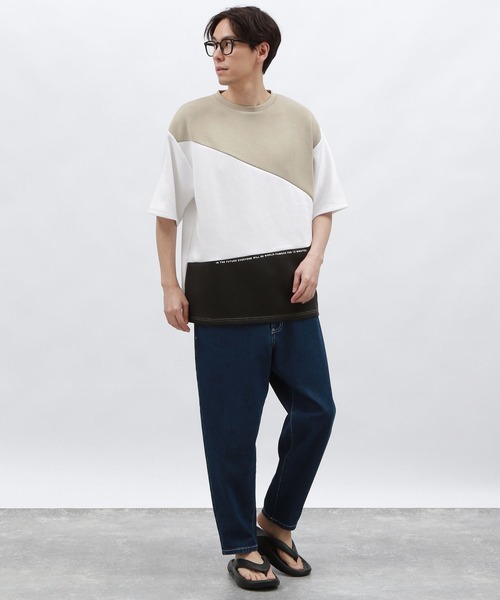 LAKOLE(ラコレ)の「【接触冷感】ダンボール切替半袖T2 / 129060(Tシャツ/カットソー・メンズ・ベージュ/ホワイト/グリーン・LARGE/X-LARGE/MEDIUM)」の20枚目の写真