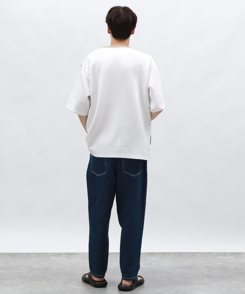 LAKOLE(ラコレ)の「【接触冷感】ダンボール切替半袖T2 / 129060(Tシャツ/カットソー・メンズ・ベージュ/ホワイト/グリーン・LARGE/X-LARGE/MEDIUM)」の11枚目の写真