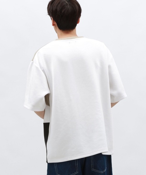 LAKOLE(ラコレ)の「【接触冷感】ダンボール切替半袖T2 / 129060(Tシャツ/カットソー・メンズ・ベージュ/ホワイト/グリーン・LARGE/X-LARGE/MEDIUM)」の13枚目の写真
