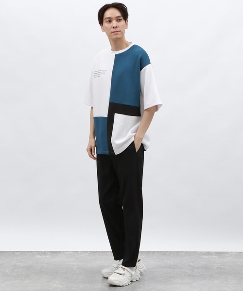 LAKOLE(ラコレ)の「【接触冷感】ダンボール切替半袖T2 / 129060(Tシャツ/カットソー・メンズ・ベージュ/ホワイト/グリーン・LARGE/X-LARGE/MEDIUM)」の14枚目の写真