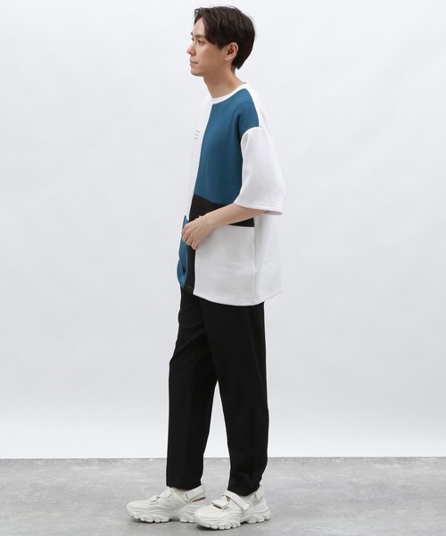 LAKOLE(ラコレ)の「【接触冷感】ダンボール切替半袖T2 / 129060(Tシャツ/カットソー・メンズ・ベージュ/ホワイト/グリーン・LARGE/X-LARGE/MEDIUM)」の15枚目の写真