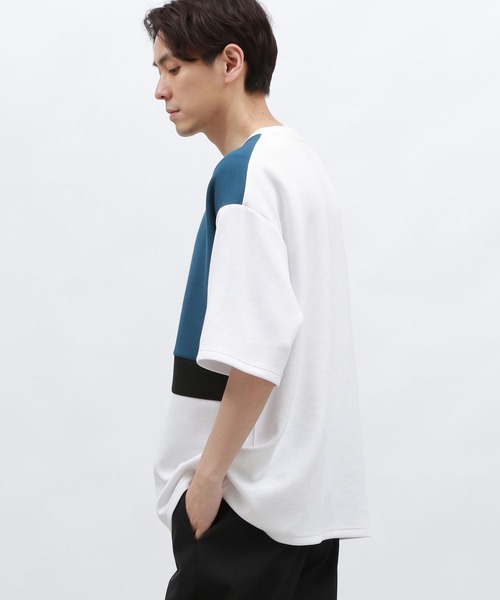 LAKOLE(ラコレ)の「【接触冷感】ダンボール切替半袖T2 / 129060(Tシャツ/カットソー・メンズ・ベージュ/ホワイト/グリーン・LARGE/X-LARGE/MEDIUM)」の6枚目の写真