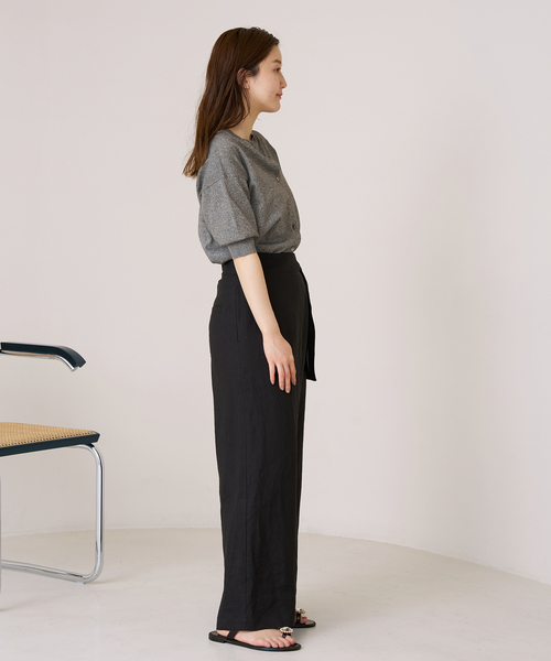 IENA(イエナ)の「ラミーラップパンツ(その他パンツ・レディース・ブラック/アイボリー/キャメル・34/36/38)」の5枚目の写真