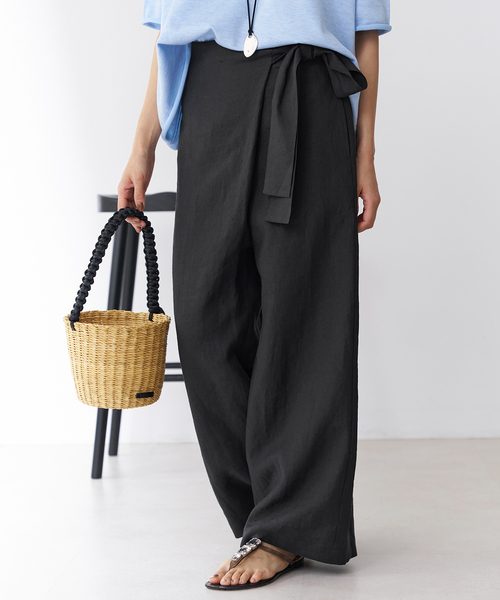 IENA(イエナ)の「ラミーラップパンツ(その他パンツ・レディース・ブラック/アイボリー/キャメル・34/36/38)」の10枚目の写真