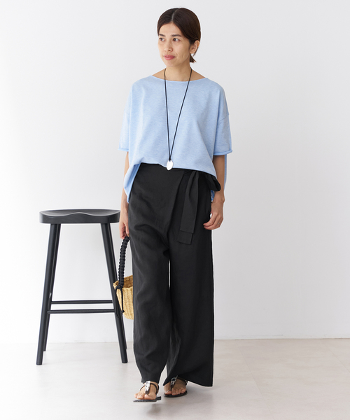 IENA(イエナ)の「ラミーラップパンツ(その他パンツ・レディース・ブラック/アイボリー/キャメル・34/36/38)」の11枚目の写真