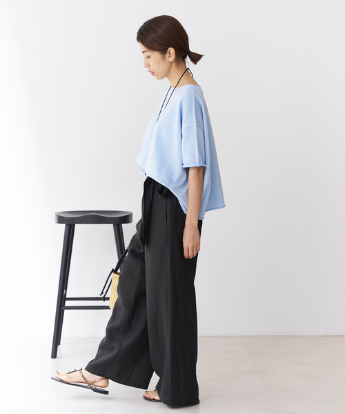 IENA(イエナ)の「ラミーラップパンツ(その他パンツ・レディース・ブラック/アイボリー/キャメル・34/36/38)」の12枚目の写真