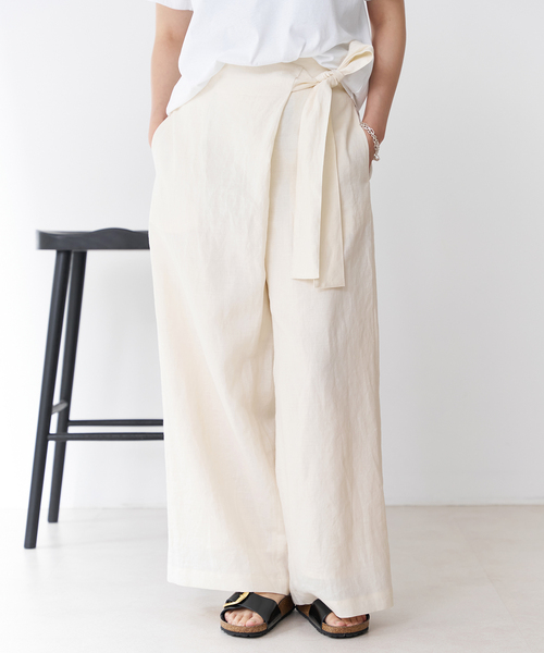 IENA(イエナ)の「ラミーラップパンツ(その他パンツ・レディース・ブラック/アイボリー/キャメル・34/36/38)」の15枚目の写真