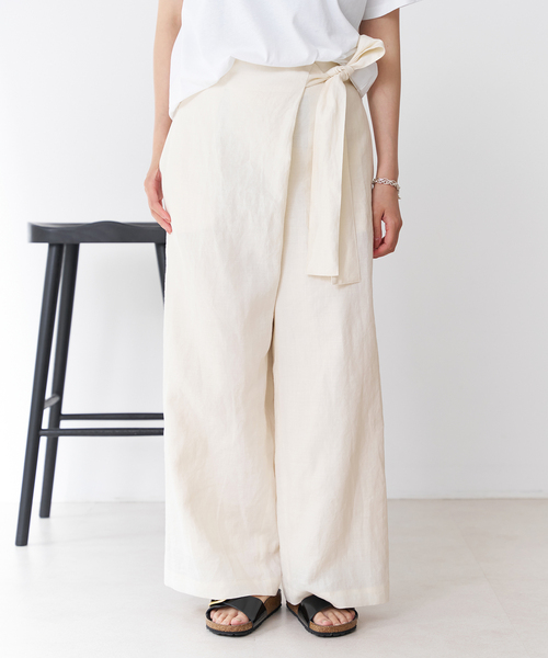 IENA(イエナ)の「ラミーラップパンツ(その他パンツ・レディース・ブラック/アイボリー/キャメル・34/36/38)」の16枚目の写真