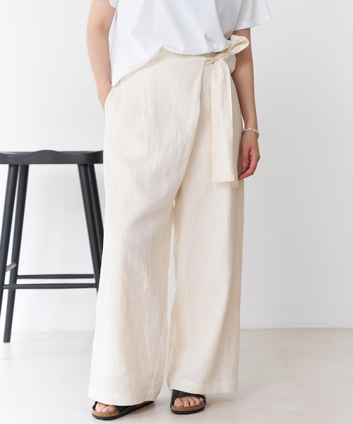 IENA(イエナ)の「ラミーラップパンツ(その他パンツ・レディース・ブラック/アイボリー/キャメル・34/36/38)」の17枚目の写真