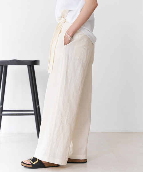 IENA(イエナ)の「ラミーラップパンツ(その他パンツ・レディース・ブラック/アイボリー/キャメル・34/36/38)」の18枚目の写真