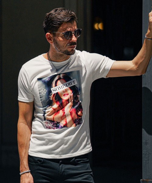 SOMEDIFF(サムディフ)の「半袖レディーTシャツ メンズ 夏服(Tシャツ/カットソー・メンズ・ホワイト/ブラック・M/L/XL)」の13枚目の写真