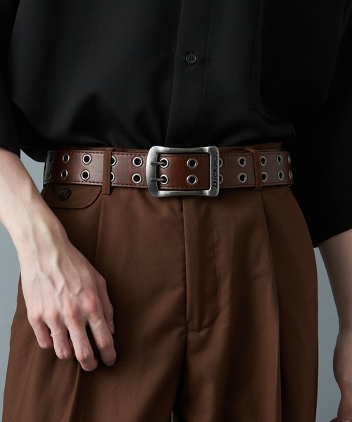 セール】【Dickies】40mm幅 ハトメ ダブルピン PUレザーベルトDS0126C