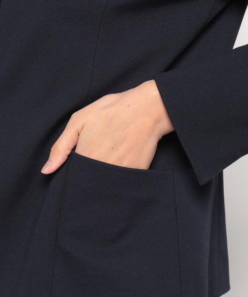 Leilian(レリアン)の「【セットアップ対応商品】ノーカラージャケット(ノーカラージャケット・レディース・ブラック/ダークネイビー・13/15 /17)」の7枚目の写真