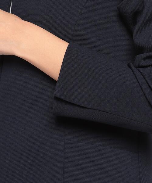 Leilian(レリアン)の「【セットアップ対応商品】ノーカラージャケット(ノーカラージャケット・レディース・ブラック/ダークネイビー・13/15 /17)」の8枚目の写真
