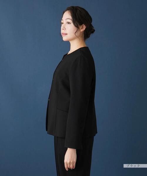 Leilian(レリアン)の「【セットアップ対応商品】ノーカラージャケット(ノーカラージャケット・レディース・ブラック/ダークネイビー・13/15 /17)」の17枚目の写真