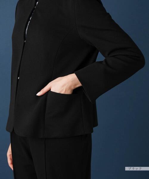 Leilian(レリアン)の「【セットアップ対応商品】ノーカラージャケット(ノーカラージャケット・レディース・ブラック/ダークネイビー・13/15 /17)」の22枚目の写真