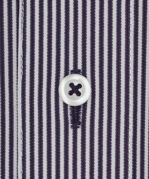 TOKYO SHIRTS(トウキョウシャツ)の「形態安定ノーアイロン ボタンダウン 半袖ニットビジネスワイシャツ(ビジネスシャツ・メンズ・パープル・首回り43cm/首回り41cm/首回り39cm/首回り42cm/首回り37cm)」の6枚目の写真