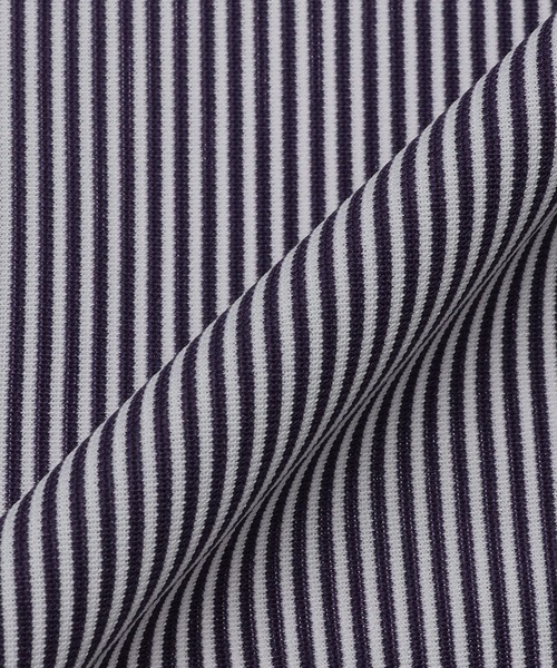 TOKYO SHIRTS(トウキョウシャツ)の「形態安定ノーアイロン ボタンダウン 半袖ニットビジネスワイシャツ(ビジネスシャツ・メンズ・パープル・首回り43cm/首回り41cm/首回り39cm/首回り42cm/首回り37cm)」の4枚目の写真