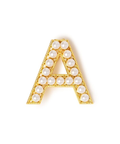 SHIPS any(シップス エニィ)の「SHIPS any: アルファベット ブローチ(ブローチ/コサージュ・レディース・ライトホワイト/ホワイト系その他・ONE SIZE)」の2枚目の写真