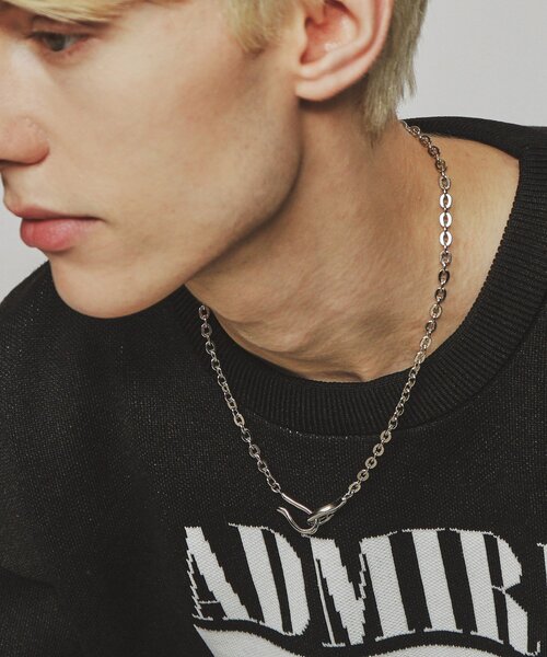 tk.TAKEO KIKUCHI（ティーケータケオキクチ）の「◆フックチェーンネックレス（ネックレス・メンズ・シルバー系3/シルバー/シルバー系/シルバー系4・00）」の6枚目の写真