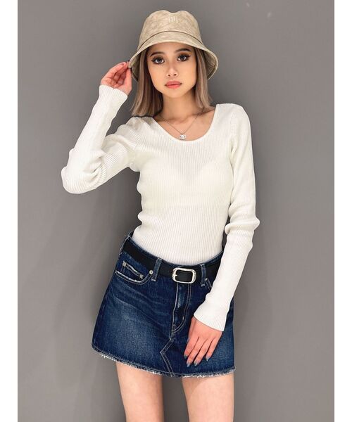 GYDA（ジェイダ）の「パターンフェイクレザーバケットハット（ハット・レディース・ベージュ/チャコールグレー・FREE）」の8枚目の写真