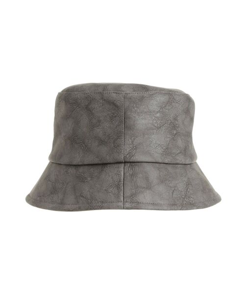 GYDA（ジェイダ）の「パターンフェイクレザーバケットハット（ハット・レディース・ベージュ/チャコールグレー・FREE）」の11枚目の写真