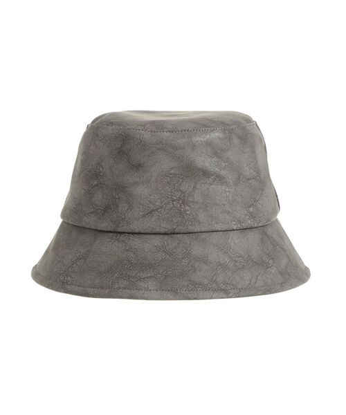 GYDA（ジェイダ）の「パターンフェイクレザーバケットハット（ハット・レディース・ベージュ/チャコールグレー・FREE）」の12枚目の写真
