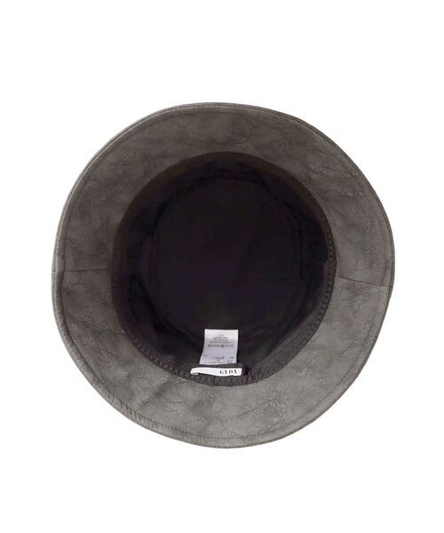 GYDA（ジェイダ）の「パターンフェイクレザーバケットハット（ハット・レディース・ベージュ/チャコールグレー・FREE）」の14枚目の写真