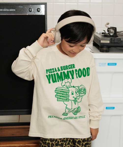 DRC branshes(ディーアールシーブランシェス)の「【DRC/お肌に嬉しい綿100%】アソートグラフィック長袖Tシャツ(Tシャツ/カットソー・キッズ・マスタード/その他1/その他2/その他3/その他4/その他5/コバルトブルー/フューシャピンク/オレンジ/グリーン/アイボリー/ブラック・90/130/160/140/120/100/110/150)」の2枚目の写真