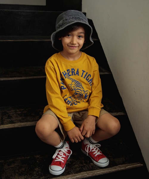 DRC branshes(ディーアールシーブランシェス)の「【DRC/お肌に嬉しい綿100%】アソートグラフィック長袖Tシャツ(Tシャツ/カットソー・キッズ・マスタード/その他1/その他2/その他3/その他4/その他5/コバルトブルー/フューシャピンク/オレンジ/グリーン/アイボリー/ブラック・90/130/160/140/120/100/110/150)」の6枚目の写真