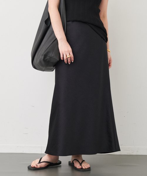 Deuxieme Classe(ドゥーズィエムクラス)の「Minimal Satin スカート(スカート・レディース・ブラック・FREE)」の6枚目の写真