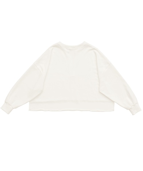 【即納&大特価】 セール】裏毛キーネックショートトップス（Tシャツ/カットソー トップス