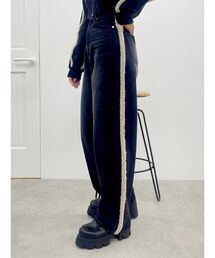 EVRIS | ボアステッチワイドデニムパンツ【セットアップ着用可能】(デニムパンツ)