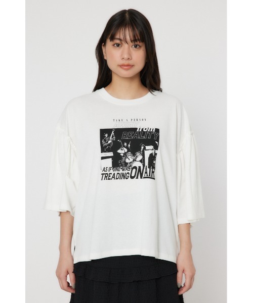 RODEO CROWNS WIDE BOWL(ロデオクラウンズワイドボウル)の「JP TOUR 袖フリルトップス(その他トップス・レディース・オフホワイト/ブラック/イエロー/ネイビー・FREE)」の9枚目の写真
