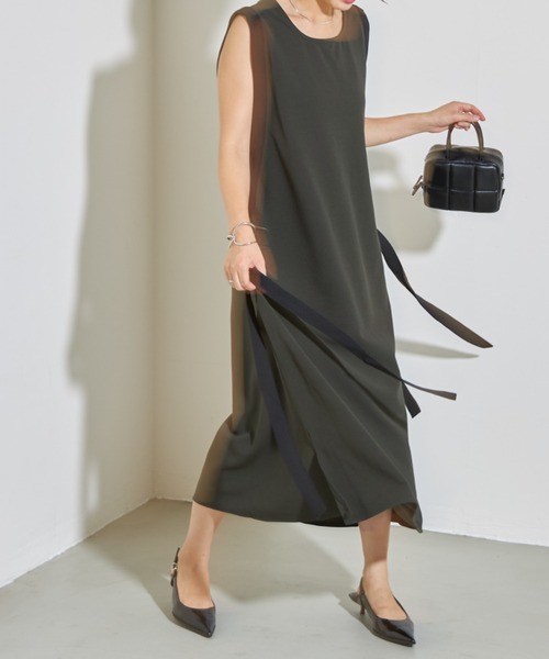 deux amour(ドゥーザムール)の「配色ロングワンピース(ワンピース・レディース・ブラック/カーキ・FREE)」の16枚目の写真