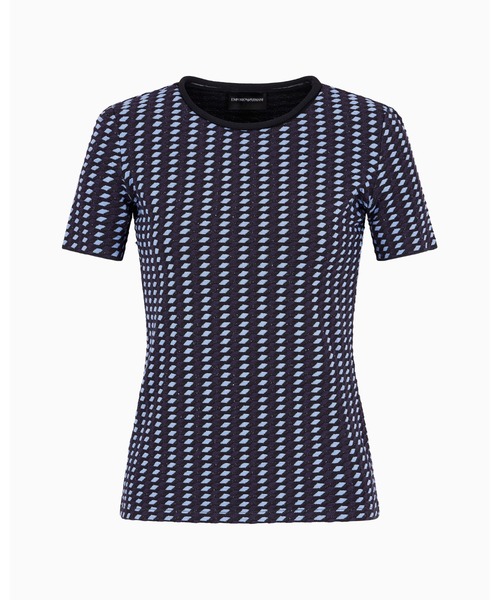 【美品】エンポリオアルマーニ ワンピース ボーダー ジャガード サイズ40 EMPORIO ARMANI EA8 KING SIZE 大きいサイズのエンポリオ