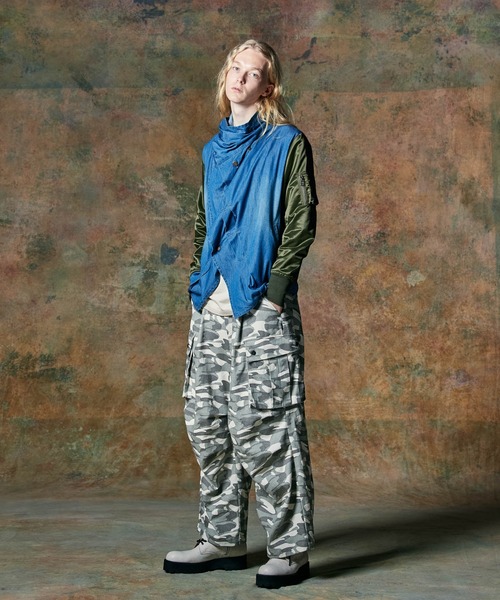 glamb（グラム）の「Wide Military Pants / ワイドミリタリーパンツ（その他パンツ・メンズ・カーキ/ホワイト・S/M/L）」の22枚目の写真