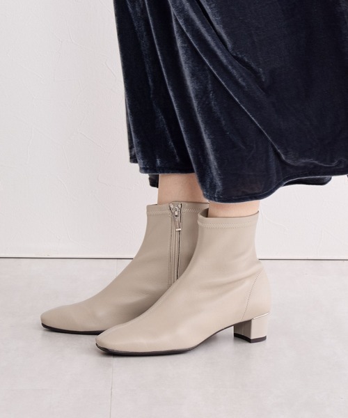 【セール】【Made in Japan】4cmヒールシープレザーストレッチブーツ/641401（ブーツ）｜HIMIKO（ヒミコ）