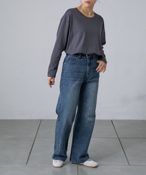 COLONY 2139（コロニートゥーワンスリーナイン）の「スマート長袖Tシャツ（Tシャツ/カットソー・レディース・ブラック/チャコールグレー/ホワイト・FREE）」の19枚目の写真